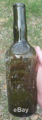 Black Glass Seal Wine Bottle Charleston, SC privy dug