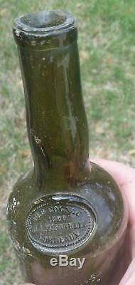 Black Glass Seal Wine Bottle Charleston, SC privy dug