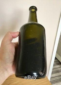 Black Glass Sealed Wine Bottle
