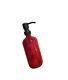 Black Metal Soap Dispenser Pump On Red 16oz Glass Bottle Lotion Bottle By Ind
