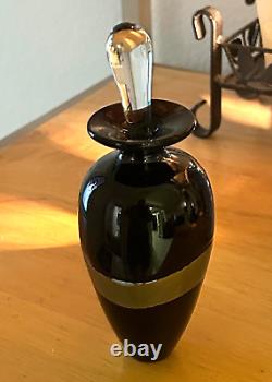 Black Perfume Bottle Robert Held Art Glass Hand Made