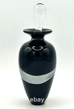 Black Perfume Bottle Robert Held Art Glass Hand Made