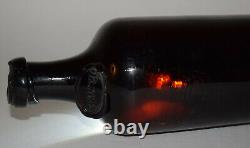 Black Ruby Glass BOTTLE RAKOCZY Seal ex Outerbridge Collection Early 19th C