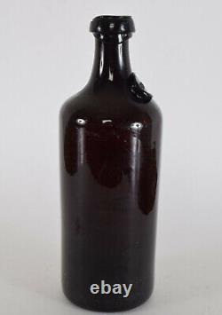 Black Ruby Glass BOTTLE RAKOCZY Seal ex Outerbridge Collection Early 19th C