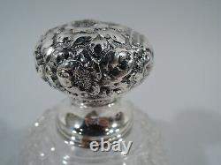 Black Starr & Frost Perfume Antique Bottle American Sterling Silver ABC
