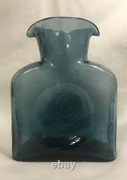 Blenko Water Bottle 384 1962 Charcoal Sandblasted Mark Mid Century Modern