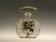 Bohemian Czech Art Deco Glass Perfume Bottle By Karel Palda Black White Roses