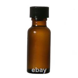 Boston Round 1/2 oz (15 ml) Glass Bottles With Poly Cone Lined Black Cap