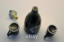 Bottle and shot snaps glass, Arabia Tarina (Story) series, 1950's ceramics
