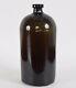 British Navy Black Glass Lime Juice Bottle Vr Anchor Seal Circa 1860