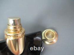 Bvlgari Jasmin Noir Perfume Black Glass Bottle Spray 3 1/4 tall aa4 vh