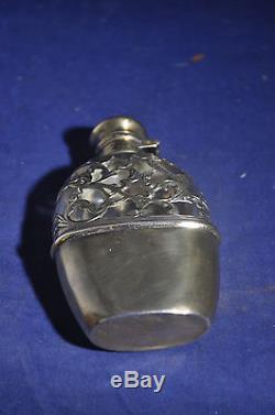 Ca 1900 Black Starr & Frost Sterling Over Glass Bottle Bottom Cup Lockable