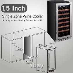 Ca'Lefort 15 Inch Under Counter Wine Cooler Refrigerator 33 Bottles Mini Fridge