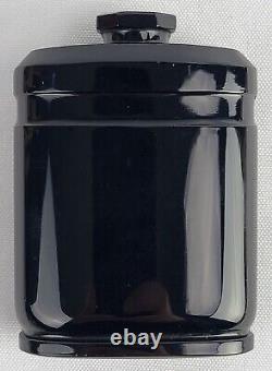 Caron La Nuit de Noel Art Deco Baccarat Amethyst Black Glass Perfume Bottle