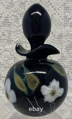 Charles Lotton Signed Blue And Black Multi Flora Perfume 1983