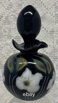 Charles Lotton Signed Blue And Black Multi Flora Perfume 1983