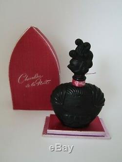 Chevalier de la Nuit by Ciro, black glass knight bottle in box