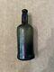 Circa 1800's Black Glass Rum Bottle, Pontil, Bell Shape Bottom