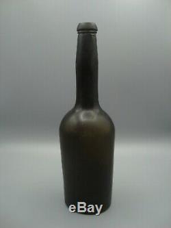 Circa 1820-50 Antique Black Glass Beer / Ale Bottle