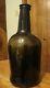 Circa 1820 Black Glass Pontil Squat Wine Mallet Bottle Stunning Condition