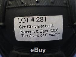 Ciro Le Chevalier de la Nuit Perfume Bottle Black Glass Knight of the Night RARE