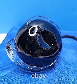 Clear Art Glass Studio Black Amethyst & Hand Blown Perfume Atomizer Bottle