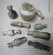 Collection Of Nine Early Roman Glass Bottles 8th-9th Century 6 Published Pieces