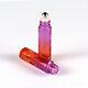 Colorful Gradient Empty Glass Roll On Bottle Metallic Roller Ball Essential Oil