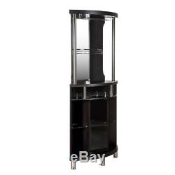 Corner Home Bar Cabinet Unit Wine Buffet Bottle Glass Storage Display Furniture