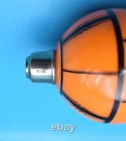 Czechoslovakian Orange and Black Art Glass Atomizer / Perfume Bottle