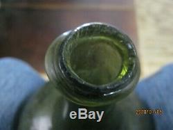 DUG FLORIDA KEYS SHIPWRECK FIND PONTILED 1700'sRAREBLACK GLASS ENGLISH ONION