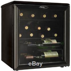Danby 1.8 Cu. Ft. 17 Bottle Countertop Glass Wine Cooler in Black