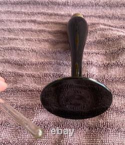 DeVilbis Art Deco Black Glass Perfume Dauber style Clean! 6 tall