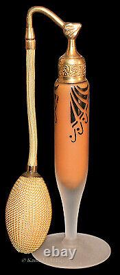 DeVilbiss DECO 1928 Orange and Black Perfume Atomizer