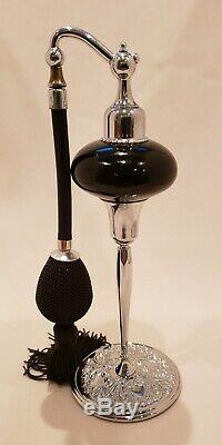 DeVilbiss Perfume Atomizer Bottle (1926) Bright Nickel stem, foot and fittings