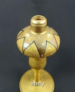 DeVilbiss Perfume Dropper Bottle Gold and Black Enamel from 1922