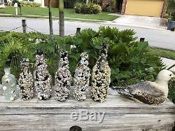 Dealers lot # 7 mostly Black Glass, 6 barnacle bottles for 1 price / Florida