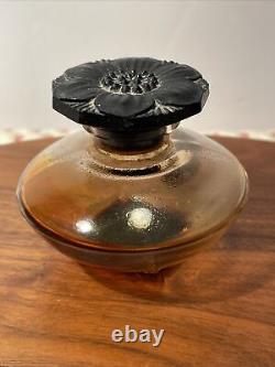 Display Bottle CARON Perfume Bottle LE NARCISSE NOIR Black Floral Stopper Deco
