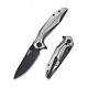 Drop Point Folding Knife Pocket Hunting Survival 14c28n Steel Titanium Handle S