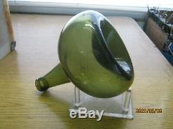 Dug On A Fla Keya Shipwreck Find Pontil Bulbous1700's Black Glass Dutch Onion