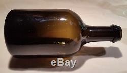 EX. Rare & Early Frederick Maryland Black Glass Squat Ale Possibly Kohlenberg