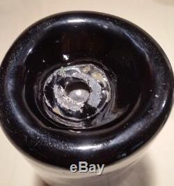 EX. Rare & Early Frederick Maryland Black Glass Squat Ale Possibly Kohlenberg