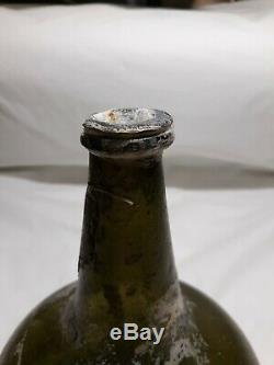 Early 18th Century Black Glass Onion Bottle Found In South Carolina Waters