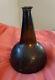 Early 18th Century Dutch Onion Bottle Olive Black Glass. Nice Condition