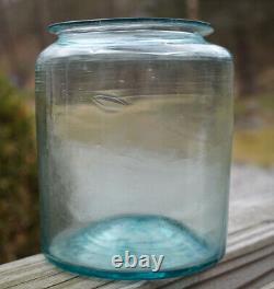Early 19thC American Aqua Glass Sweetmeat Jar