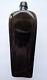 Early Antique Late 18th Century Dark Green Black Glass Gin Bottle With Pontil