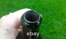 Early Black Glass Free Blown Split Size, Pontil Wine Bottle C1800 (Cellar Find)