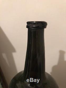 Early Black Glass Pontil Old Bottle Bubbles 1780