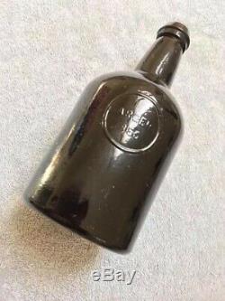 Early Bottle Spirits Seal SARGENT 1830 Rare Claret Puce Almost Pontil Crude