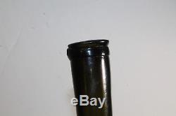 Early Crude Mallet Pontil Black Glass Rum Bottle 11 1/4'